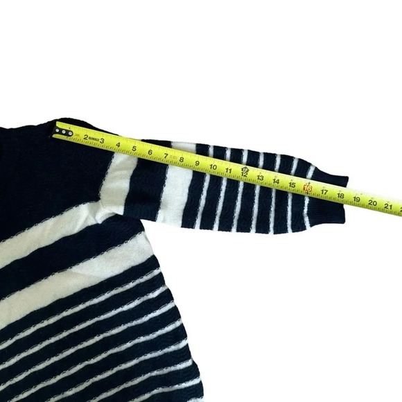 A.P.C. Rue Madame Paris 100% Wool Blue White Sweater striped crew neck S - Picture 5 of 10